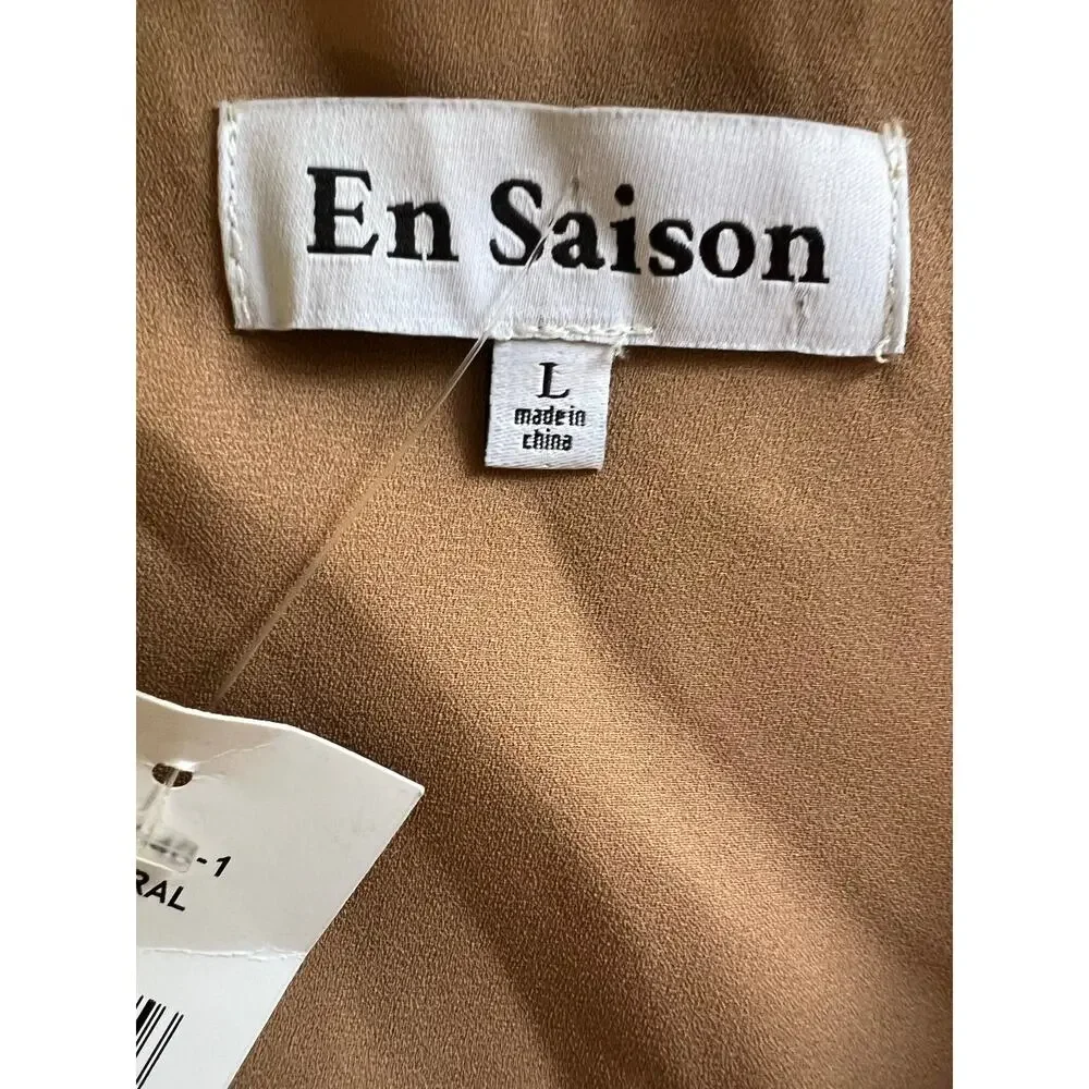 En Saison tan polka dot babydoll Minidress Desiree Organza  New wedding neutral - Picture 10 of 13